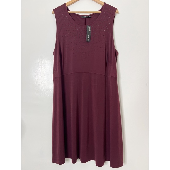 Apt. 9 Dresses & Skirts - NWT APT. 9 Burgundy Studded Dress Size 2X